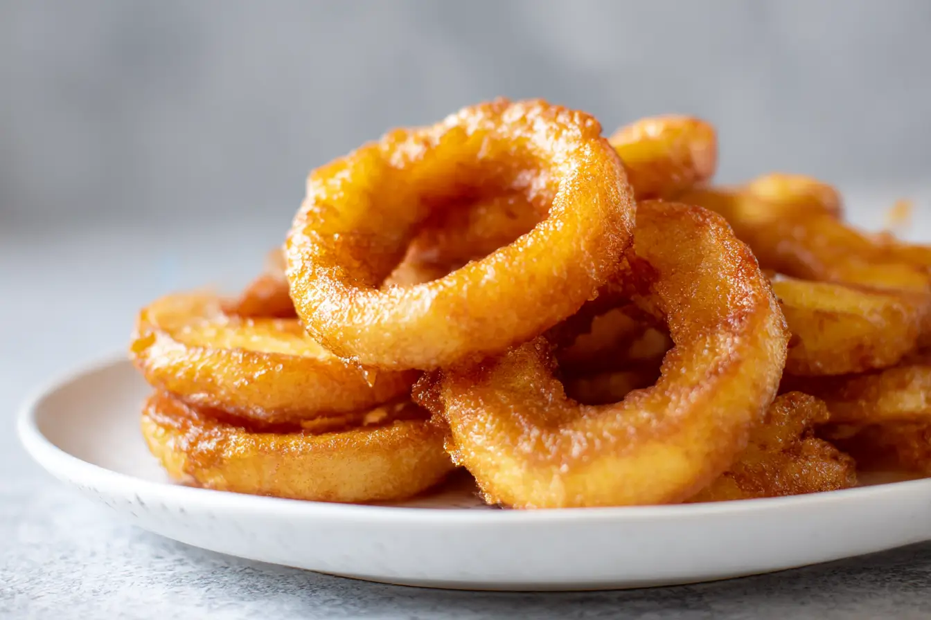 Leckere Apfelringe im Airfryer mit perfekter Knusprigkeit und fruchtigem Geschmack.