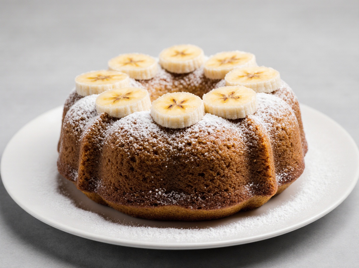 Leckerer Bananenkuchen aus der Heißluftfritteuse, perfekt für einen gesunden Snack.
