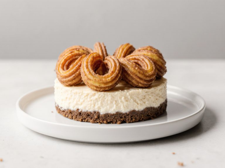 Leckere Churros-Cheesecake aus der Heißluftfritteuse, perfekt für jeden Anlass.