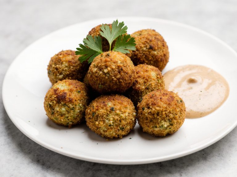 Leckere Falafel aus der Heißluftfritteuse, perfekt knusprig und gesund.