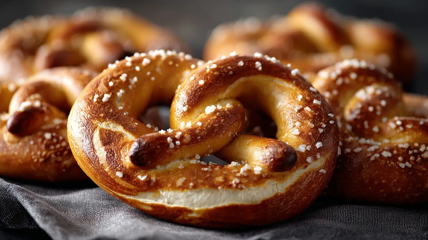 Leckere Aufbackbrezeln, perfekt zubereitet im Airfryer für einen knusprigen Snack.