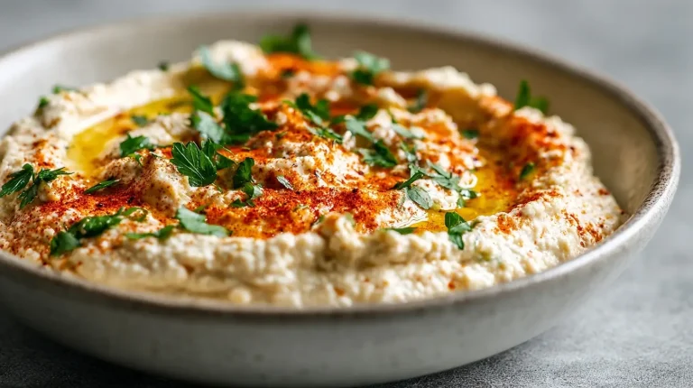 Köstliches Baba Ganoush aus dem Airfryer mit rauchigem Aroma und cremiger Konsistenz.