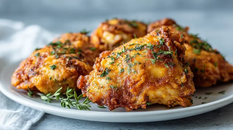 Leckeres Backhähnchen aus der Heißluftfritteuse mit knuspriger Haut und saftigem Fleisch.