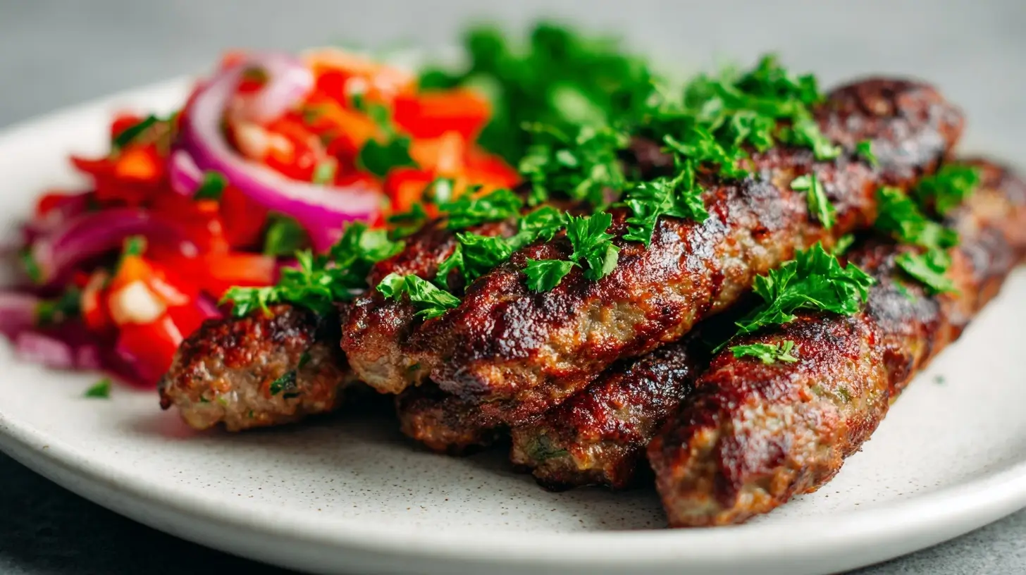 Leckere Cevapcici aus der Heißluftfritteuse mit perfekt gegrillter Textur.