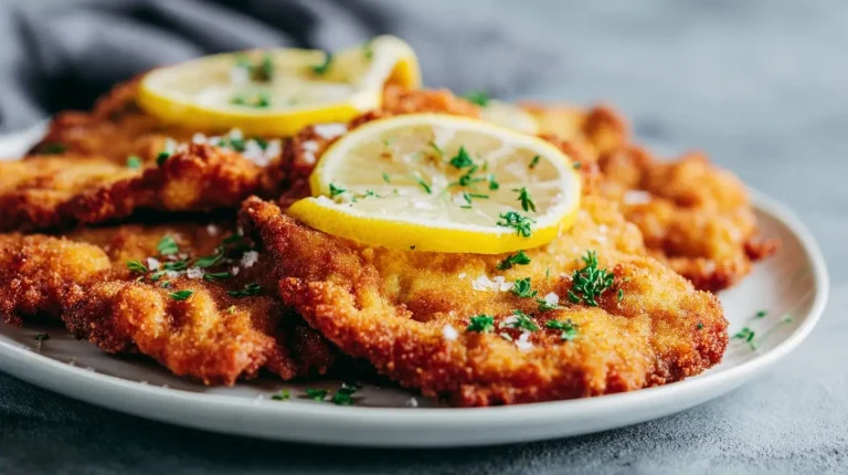 Leckere fertige Schnitzel, zubereitet im Airfryer für knusprigen Genuss.