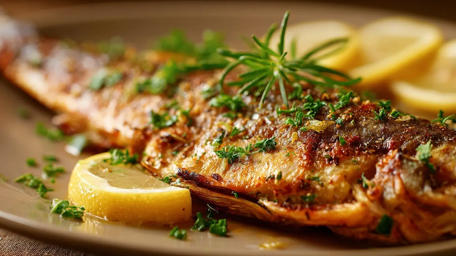 Saftige Forelle, perfekt zubereitet in der Heißluftfritteuse für ein gesundes Essen.