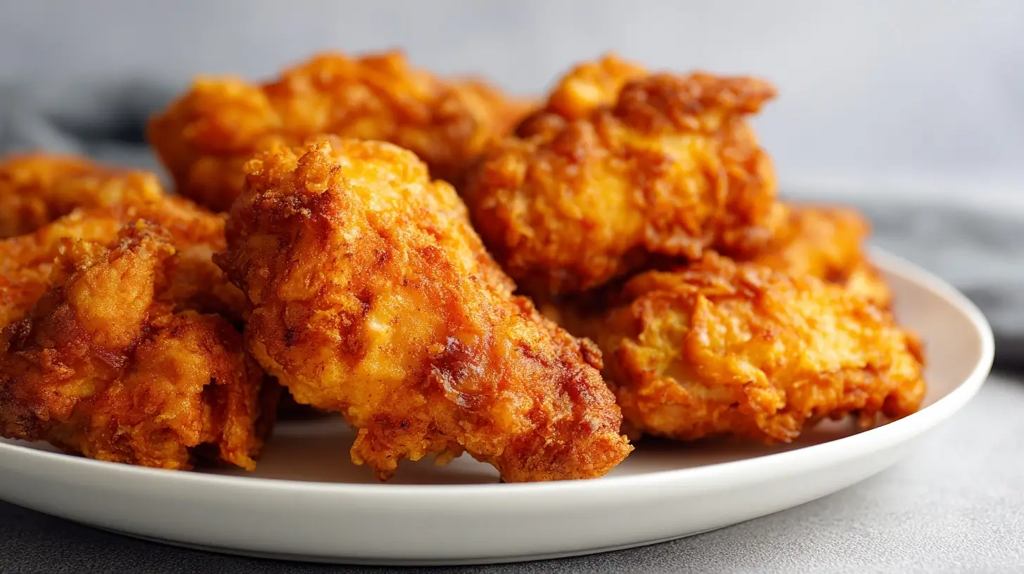 Saftiges Fried Chicken, zubereitet in der Heißluftfritteuse für knusprigen Genuss.