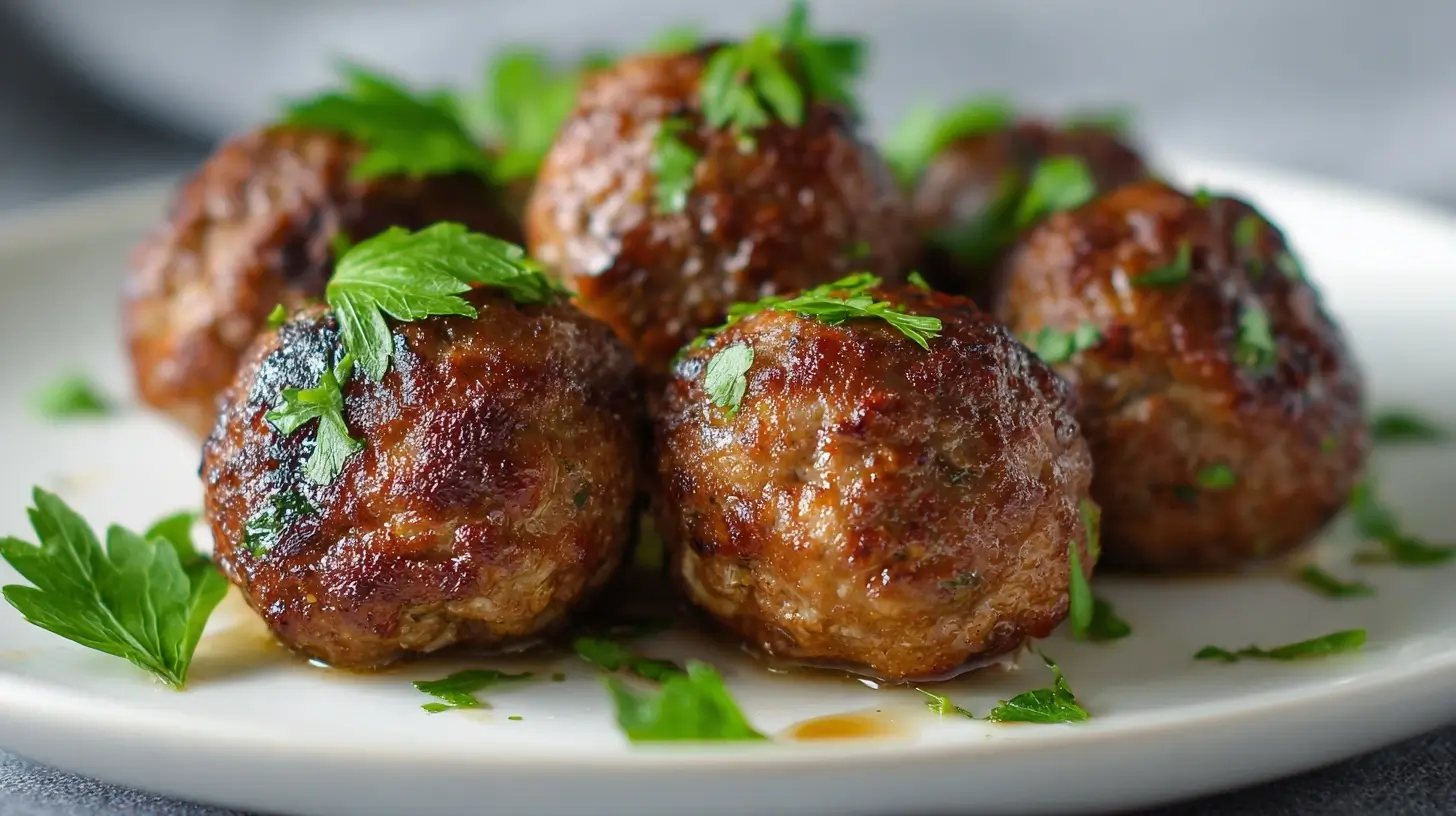 Saftige Frikadellen aus der Heißluftfritteuse für ein gesundes Essen.