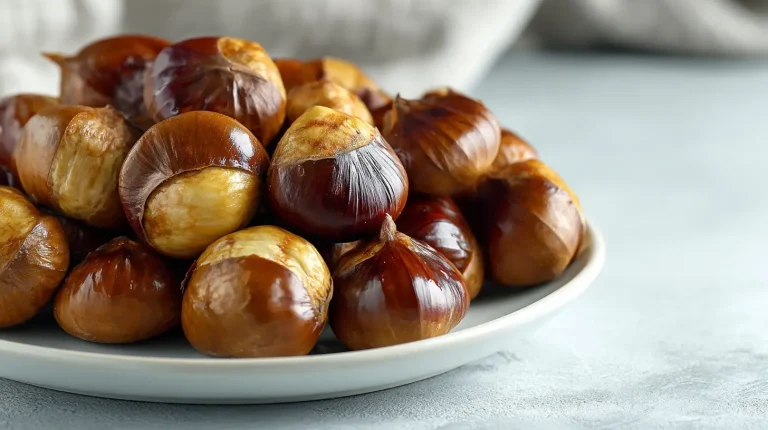 Leckere heiße Maronen, perfekt zubereitet in der Heißluftfritteuse.