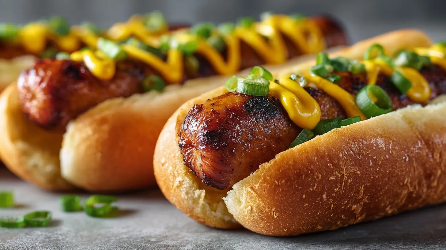 Leckere Hot Dogs aus der Heißluftfritteuse, perfekt für jeden Anlass.