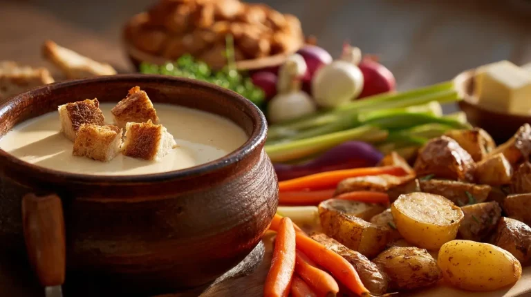 Genussvolles Käsefondue im Airfryer für eine einfache und leckere Mahlzeit.