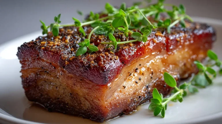Saftiger Schweinekrustenbraten aus der Heißluftfritteuse, perfekt knusprig und aromatisch.