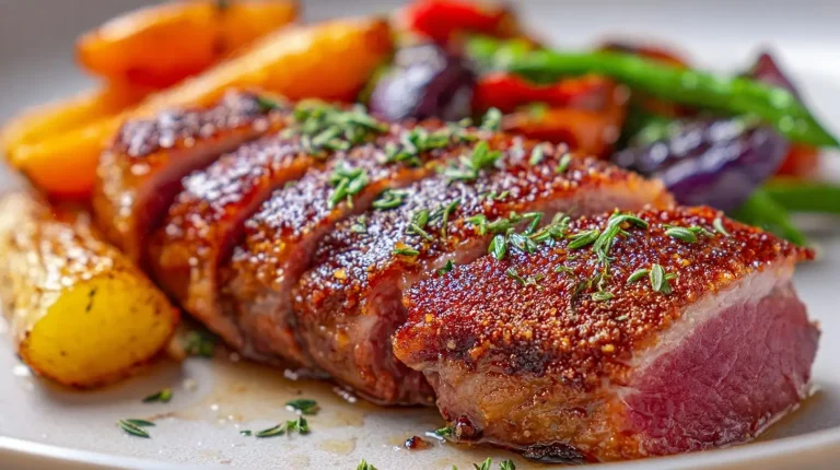 Saftige Gänsebrust im Airfryer, perfekt gebraten für festliche Anlässe.