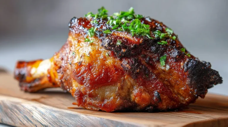 Leckere grillhaxe aus dem Airfryer für zartes und knuspriges Fleisch.