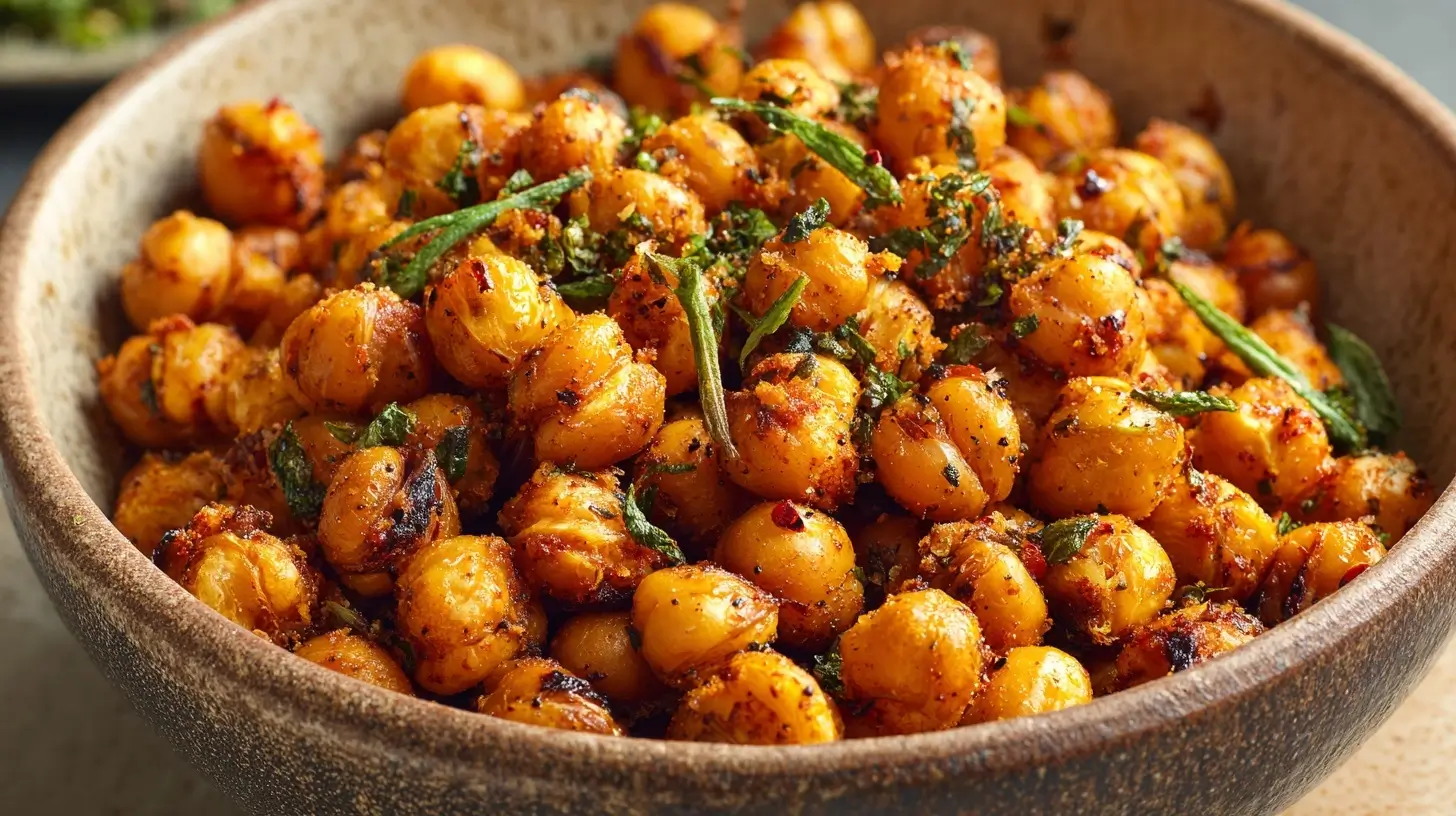 Köstliche Kichererbsen aus der Heißluftfritteuse, perfekt knusprig und vollgepackt mit Geschmack.