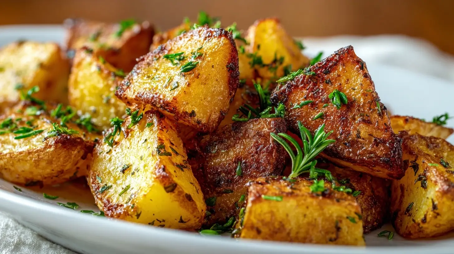 Leckere knusprige Kartoffeln aus dem Airfryer, perfekt für jedes Gericht.