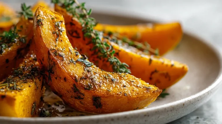 Leckere Kürbisspalten im Airfryer, perfekt knusprig und aromatisch.