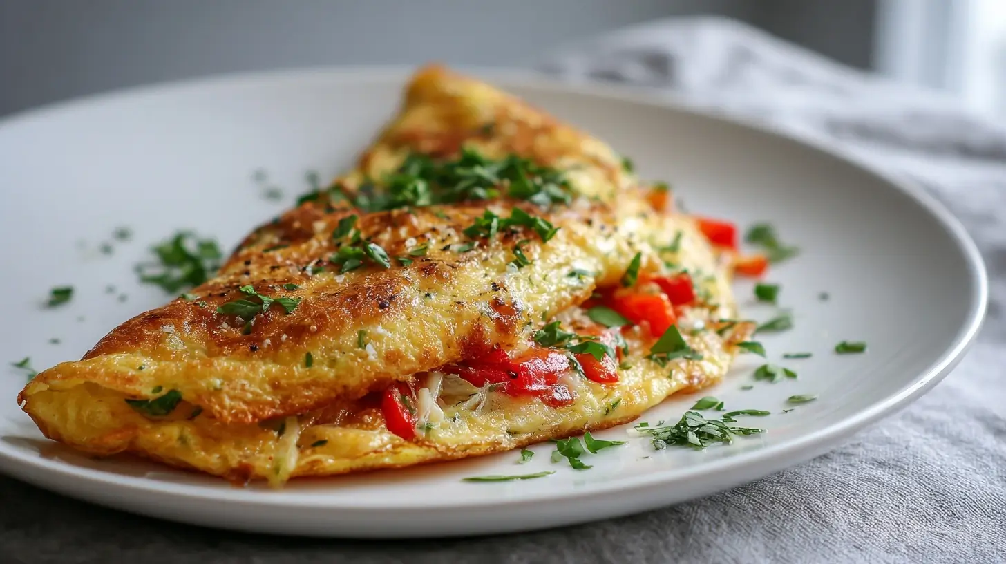 Leckere Omelette aus dem Airfryer, perfekt fluffig und voller Geschmack.