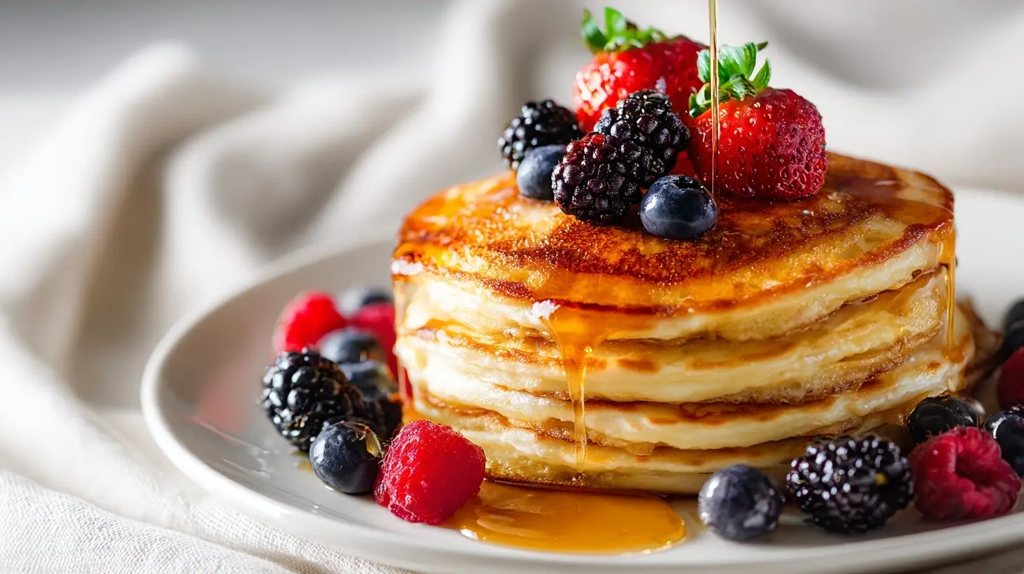 Leckere Pfannkuchen, zubereitet im Airfryer, perfekt goldbraun und fluffig.