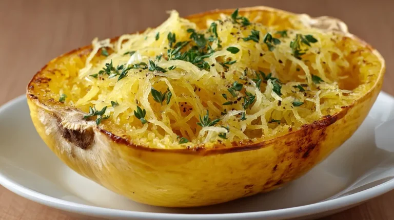 Leckerer Spaghettikürbis aus dem Airfryer, perfekt gar gekocht und voller Geschmack.
