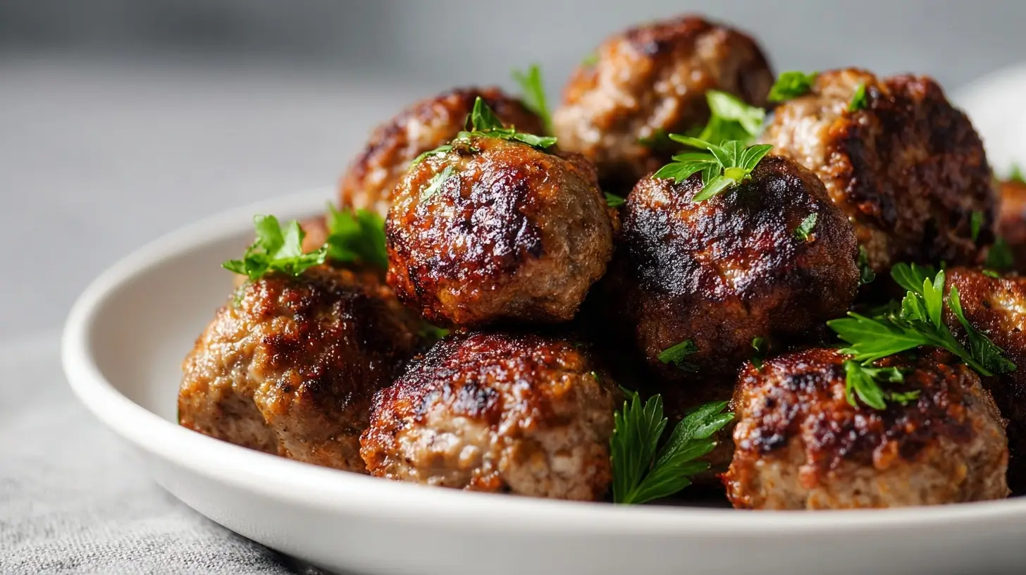 Leckere buletten aus dem Airfryer, außen knusprig und innen saftig.