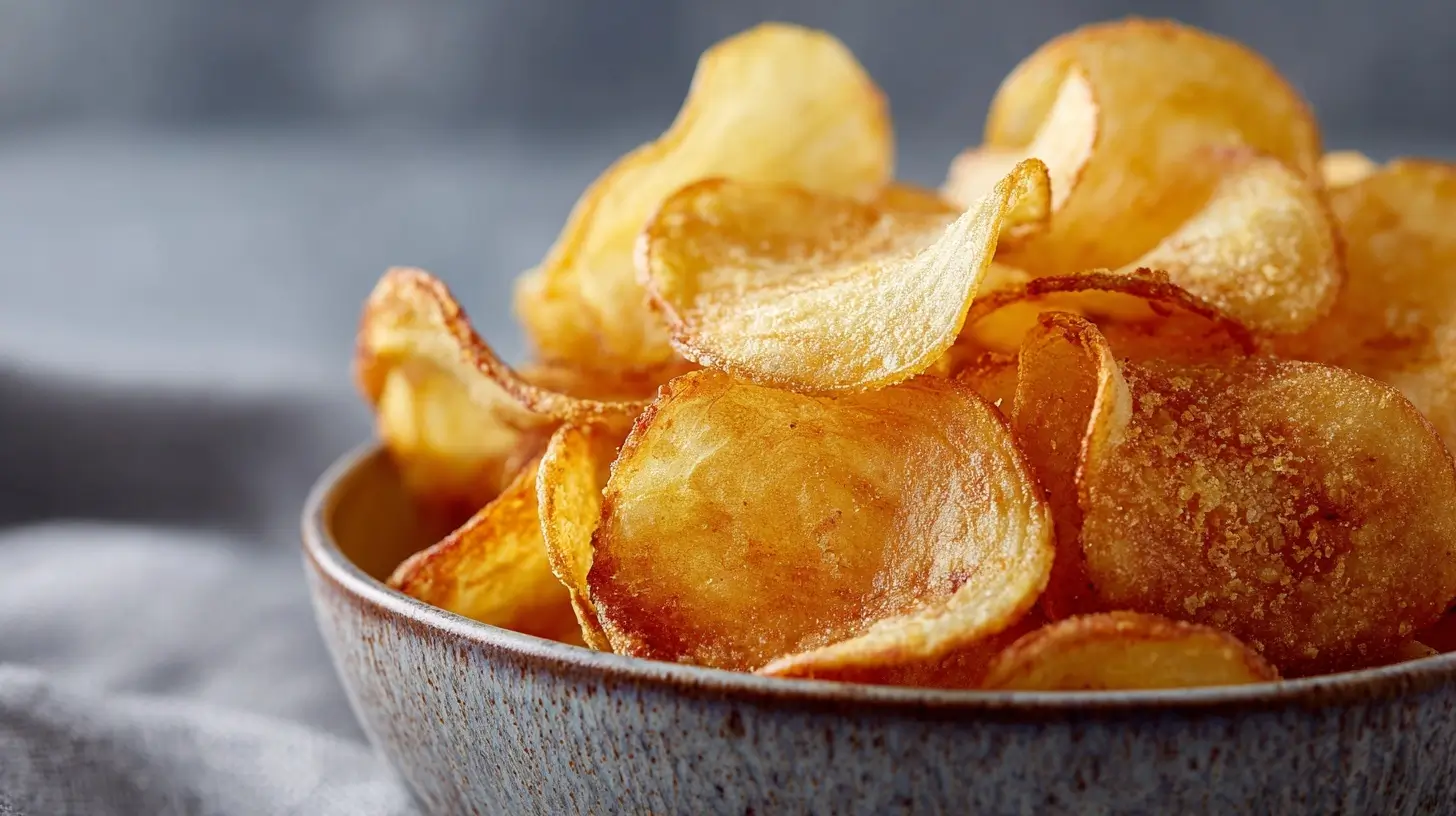 Knusprige Kartoffelchips aus dem Ninja Airfryer - gesund und lecker.