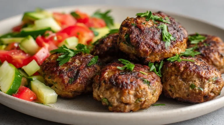 Saftige köfte, perfekt zubereitet im Airfryer für einen gesunden Genuss.