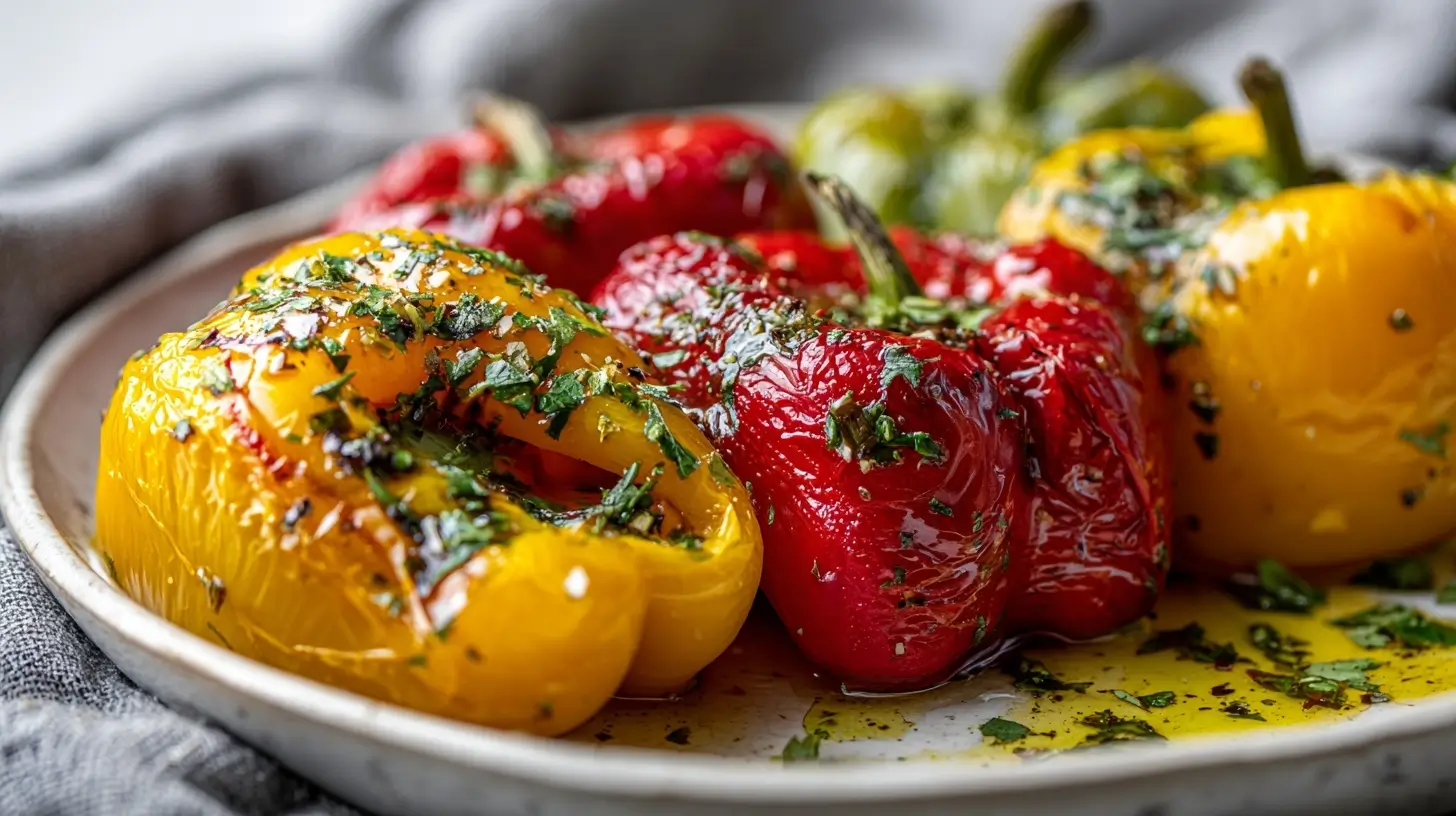 Leckere Paprikaschote aus dem Airfryer, perfekt gebraten und aromatisch.