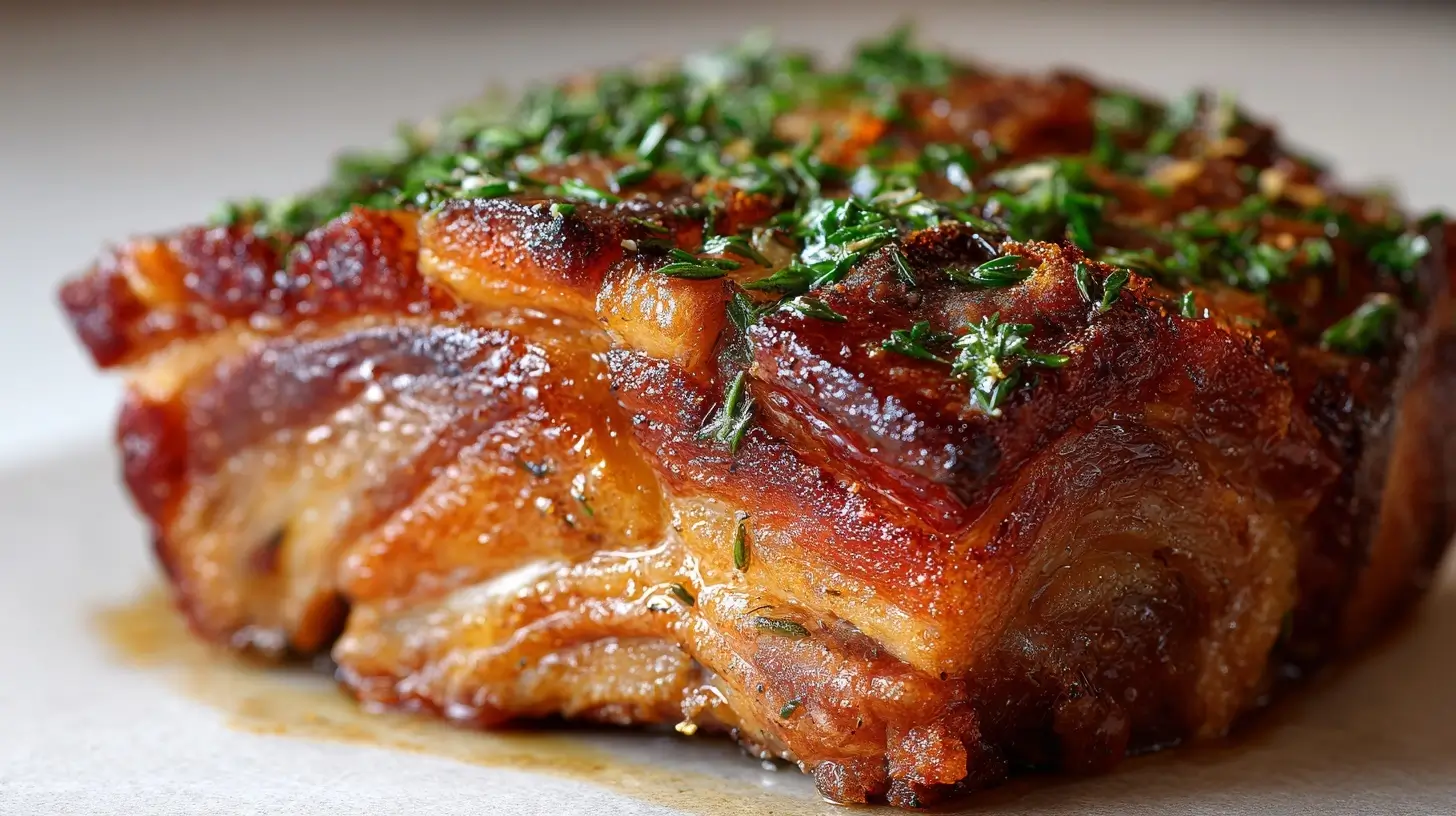 Saftiges Schäufele aus dem Airfryer, perfekt zubereitet mit knuspriger Kruste.