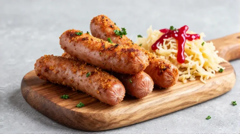 Leckere bratwürstchen, perfekt zubereitet im Airfryer für einen herzhaften Genuss.