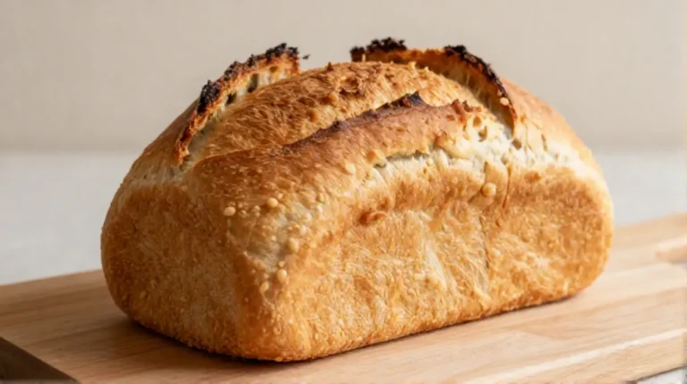 Leckeres frisch gebackenes Brot aus dem Airfryer mit perfekter Kruste und fluffigem Inneren.