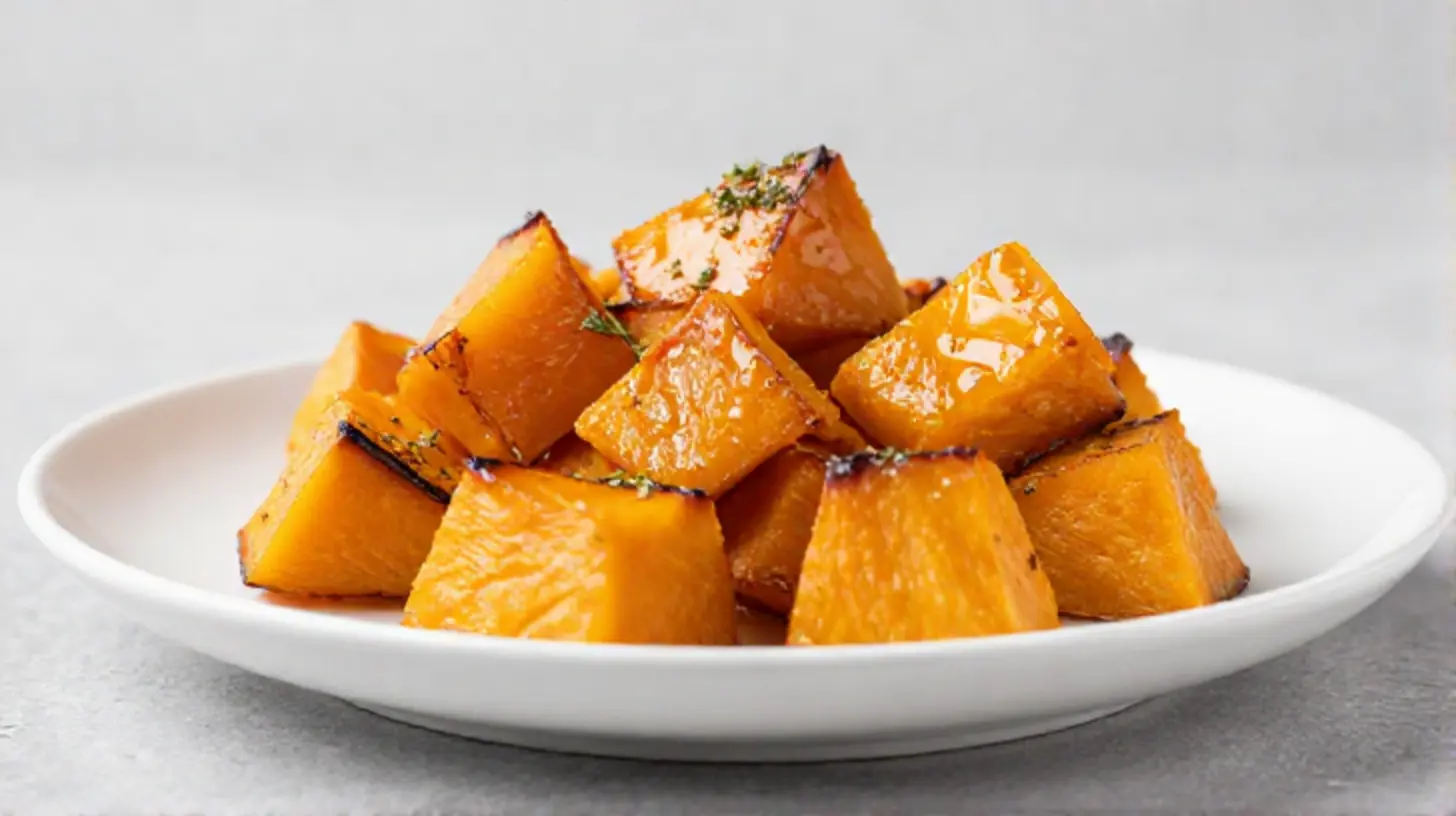 Leckerer Butternut Kürbis, perfekt zubereitet im Airfryer für ein gesundes Essen.