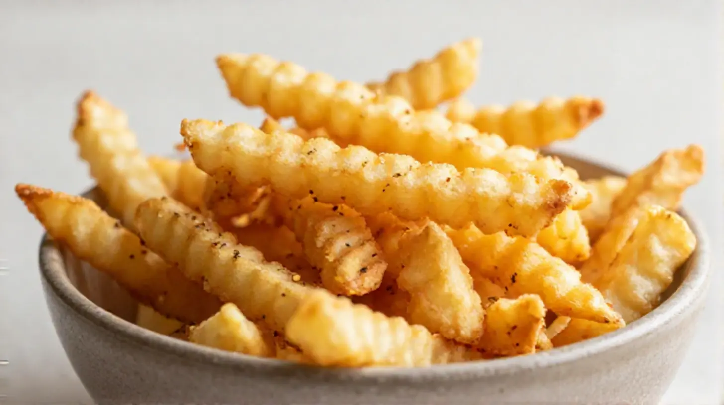 Leckere, knusprige Curly Fries, optimal zubereitet im Airfryer für das perfekte Snack-Erlebnis.