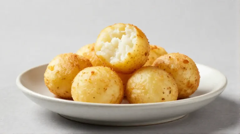 Köstliche Kartoffelbällchen aus dem Airfryer, perfekt goldbraun und knusprig.