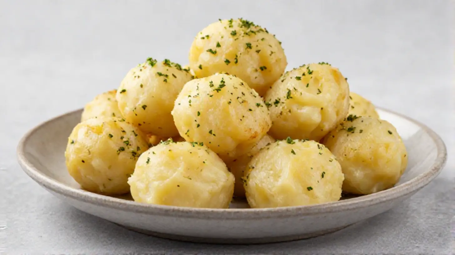 Leckere Klöße, perfekt gar gekocht im Airfryer, einfach zuzubereiten für jedes Abendessen.