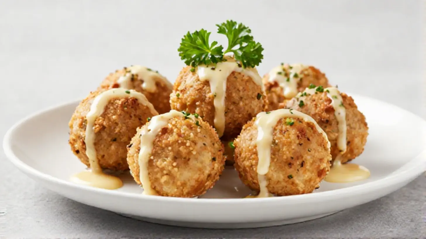Leckere köttbullar im airfryer, perfekt knusprig und saftig zubereitet.