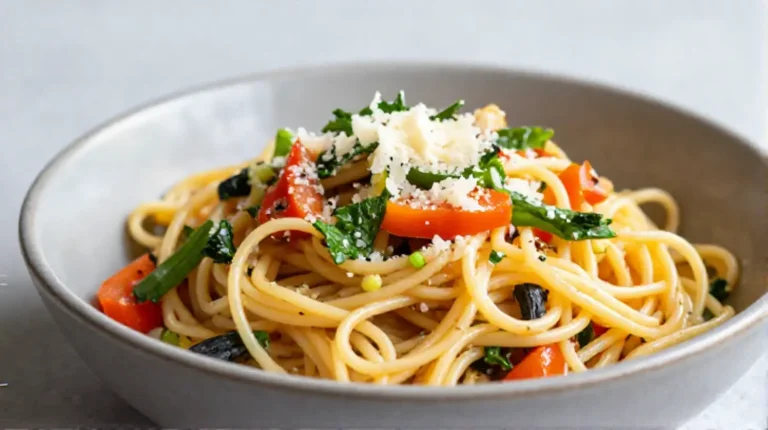 Leckere One Pot Pasta aus der Heißluftfritteuse, die Zeit spart und köstlich schmeckt.