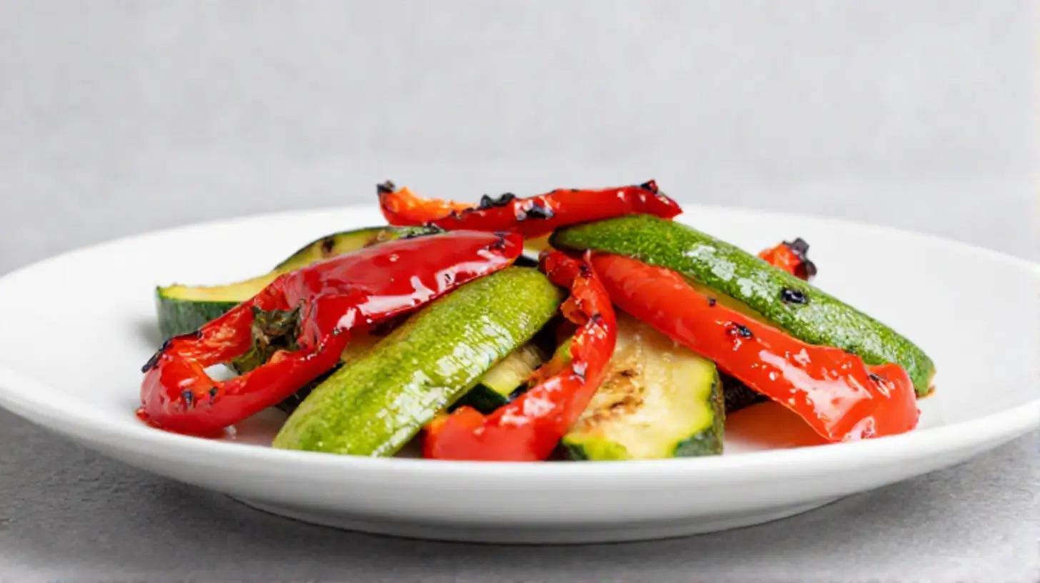 Leckeres Paprikagemüse, das im Airfryer knusprig und aromatisch zubereitet wird.