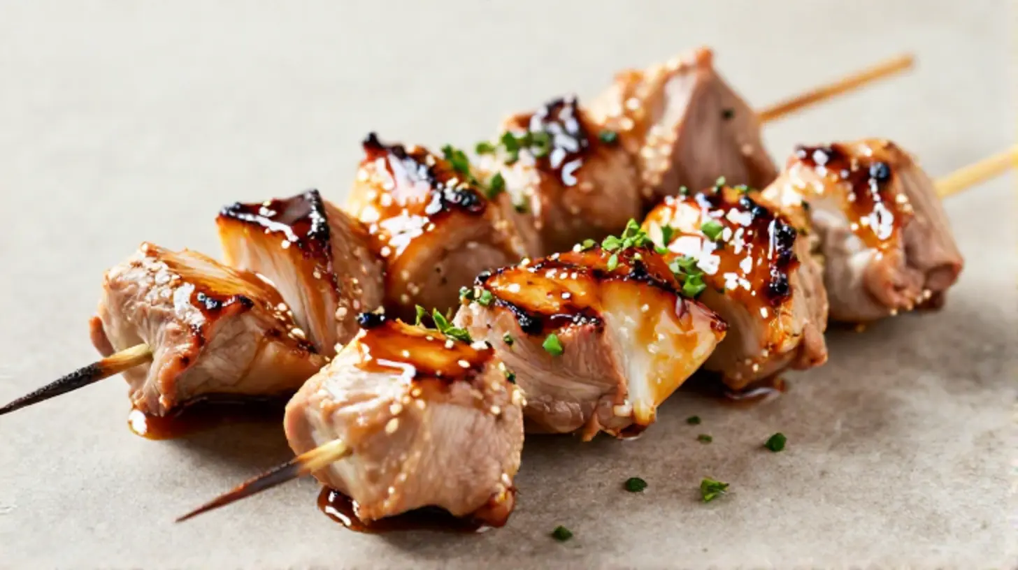 Saftige Putenspieße aus dem Airfryer mit perfektem Grillgeschmack.