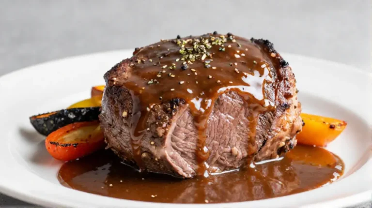 Zartes Rinderbraten im Airfryer mit perfekter Kruste und saftigem Fleisch.