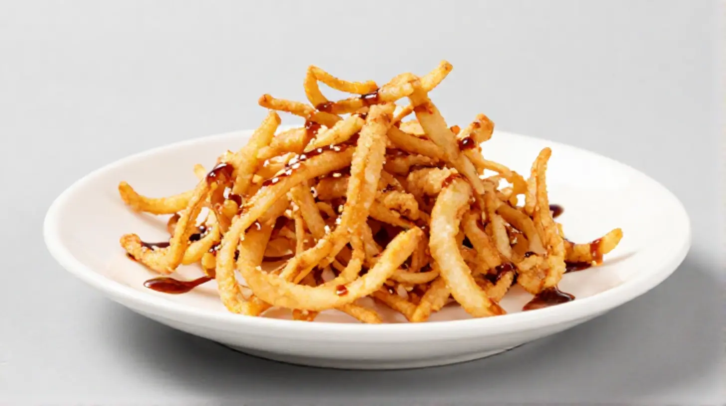 Knusprige Röstzwiebeln frisch zubereitet im Airfryer für den perfekten Crunch.