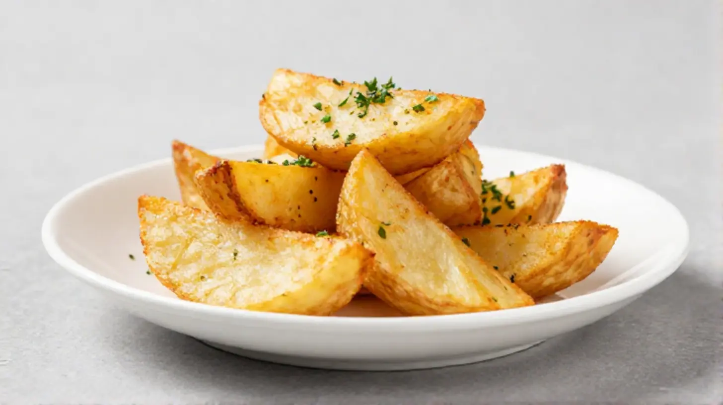 Leckere Wedges aus dem Airfryer, knusprig und goldbraun zubereitet.