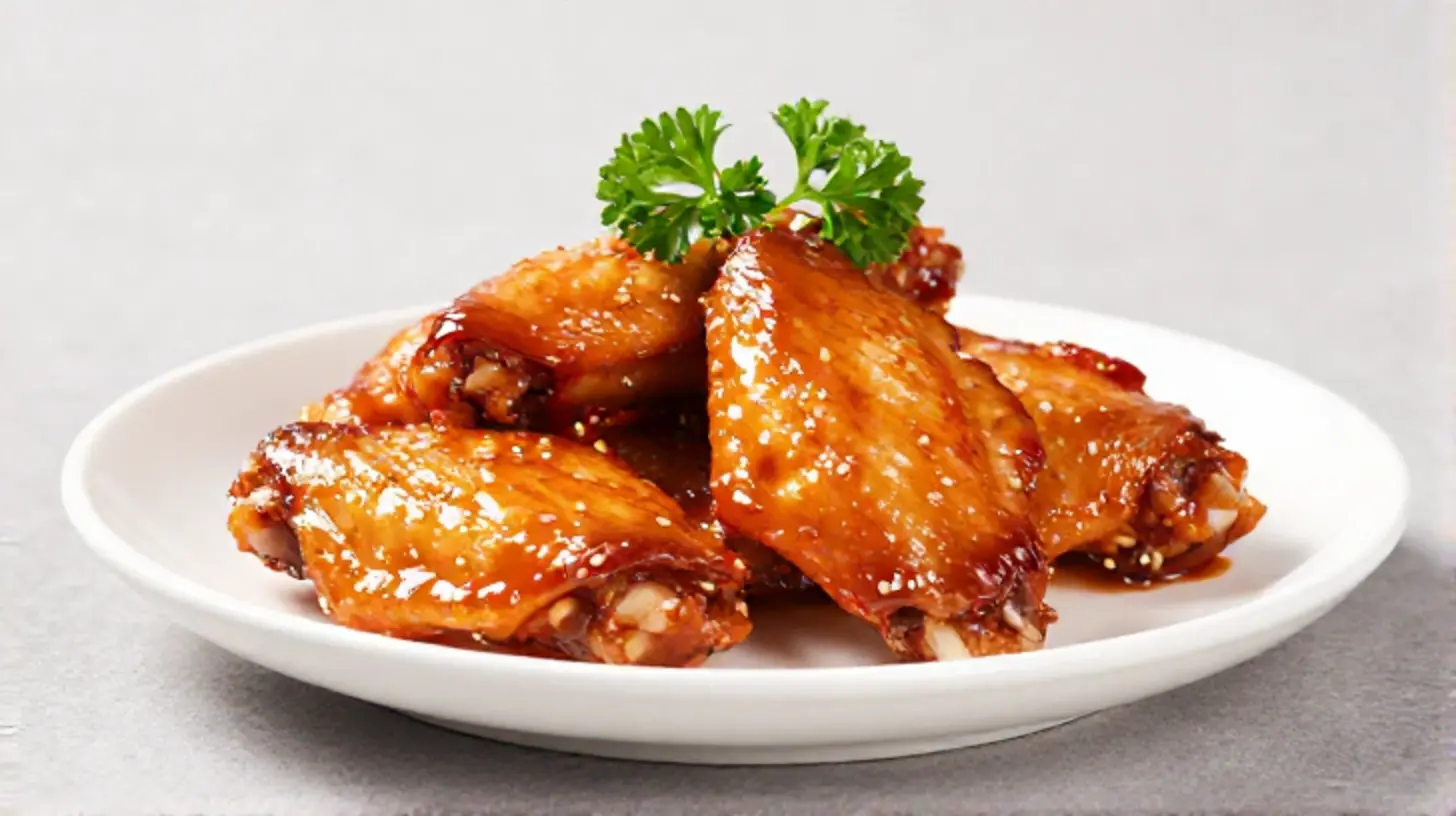 Köstliche Chicken Wings, die im Airfryer zubereitet wurden, perfekt knusprig und saftig.