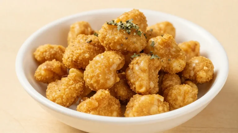 Leckere Curry-Nüsse zubereitet im Airfryer für den perfekten Snack.