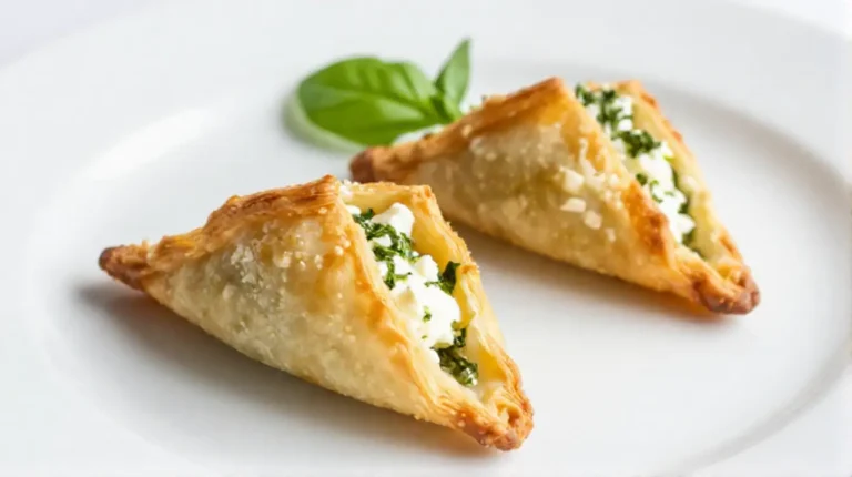 Köstlicher Feta in knusprigem Blätterteig, perfekt zubereitet im Airfryer.