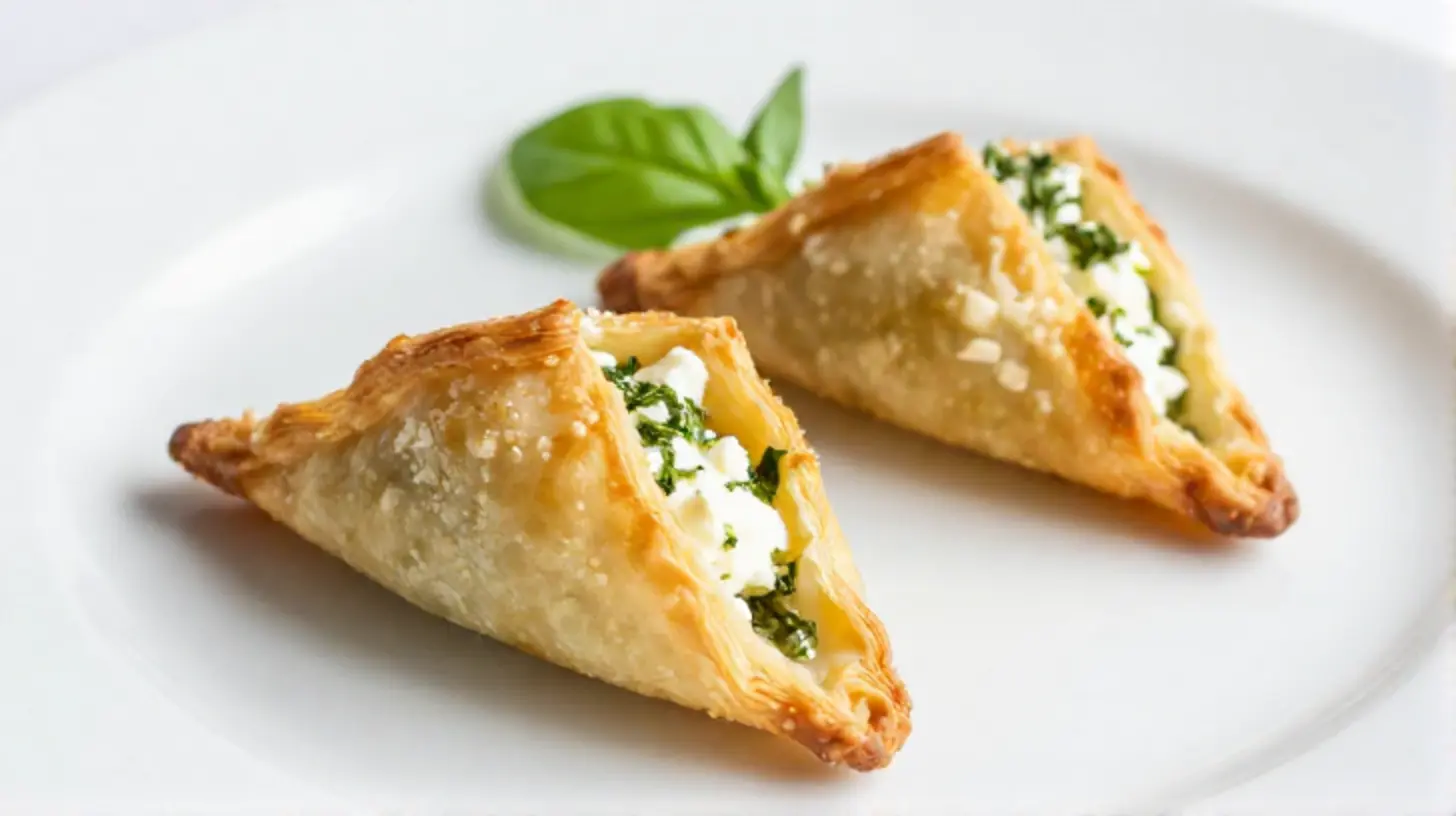 Köstlicher Feta in knusprigem Blätterteig, perfekt zubereitet im Airfryer.