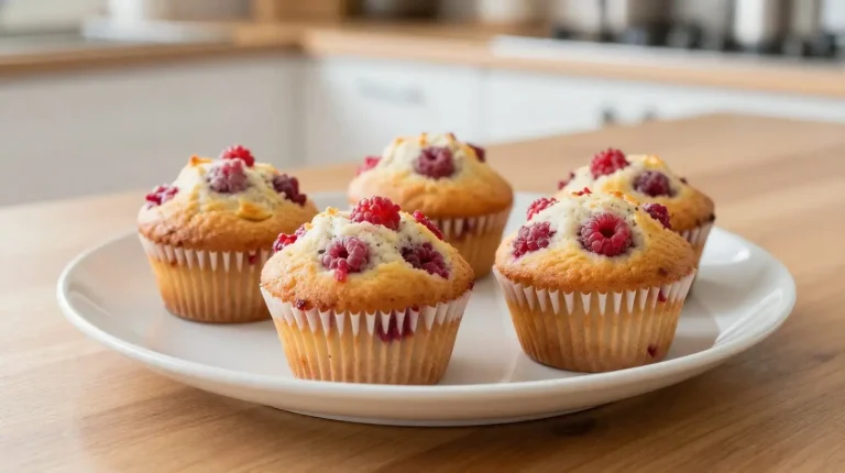 Saftige Himbeer-Muffins aus der Heißluftfritteuse, perfekt für jeden Anlass.