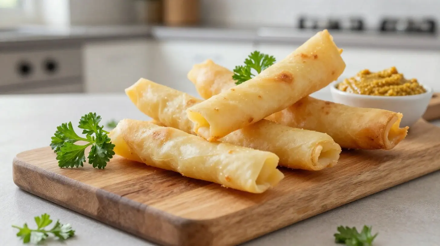 Leckere Käsekrainer im Airfryer zubereitet, perfekt knusprig und saftig.
