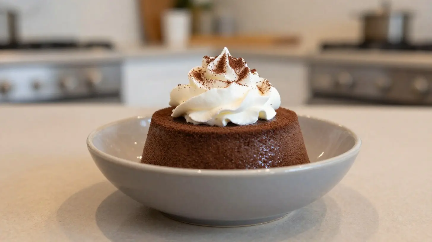Delikate Mousse au Chocolat, perfekt zubereitet im Airfryer für ein himmlisches Dessert.