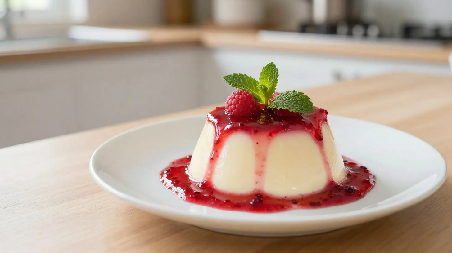 Verführerische Panna Cotta aus der Heißluftfritteuse, perfekt für jeden Anlass.